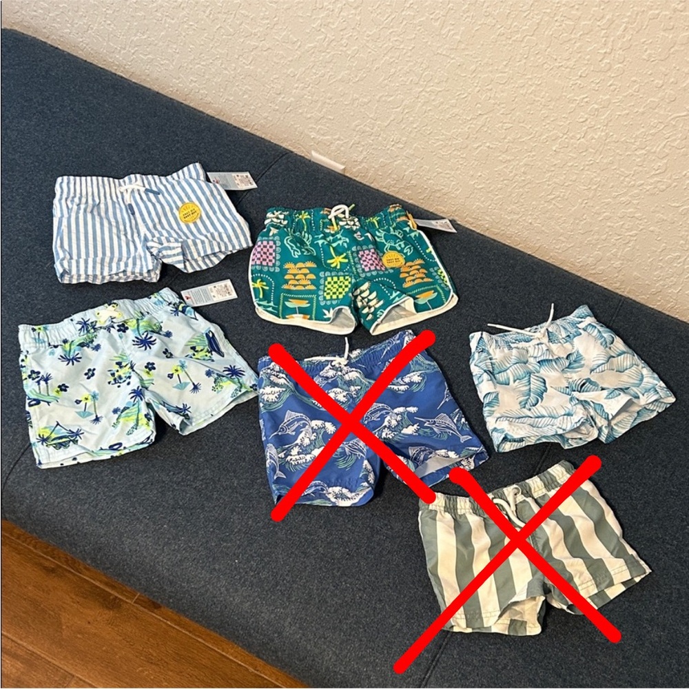 NWT Variety Set of 4 Boys' Patterned Swim Shorts